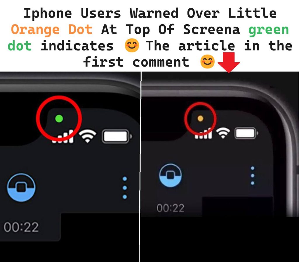 Apple’s iPhone Users Are Justifiably Concerned By The New Meaning Of The Orange Dot On Their Screens