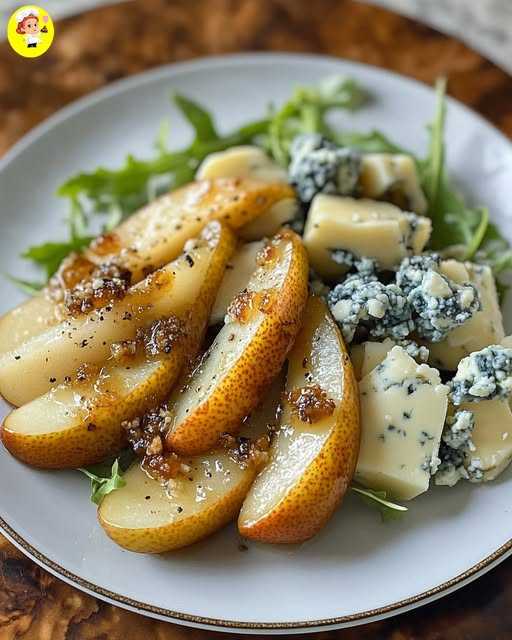 A Perfect Pairing: Caramelized Pear and Blue Cheese Salad