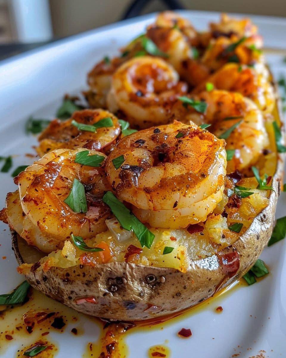 Best Cajun Shrimp Loaded Baked Potato Recipe