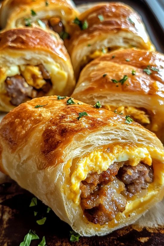 Sausage, Egg, and Cheese Breakfast Roll-Ups