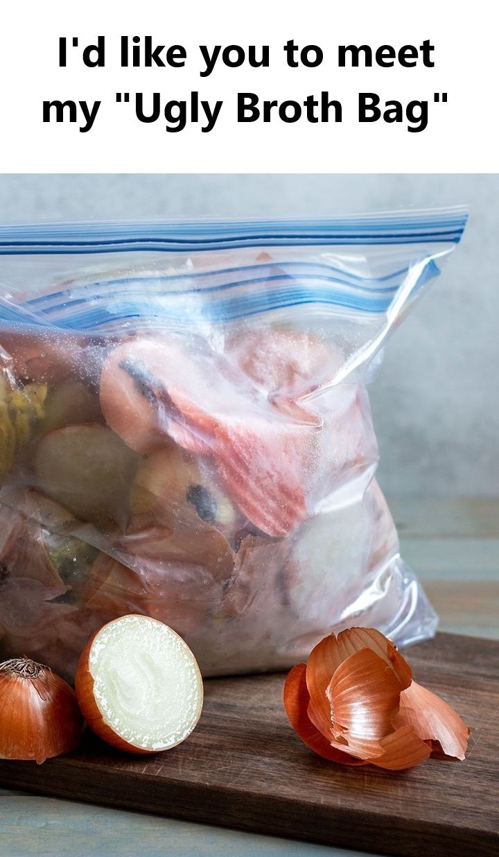 I’d like you to meet my “Ugly Broth Bag”.