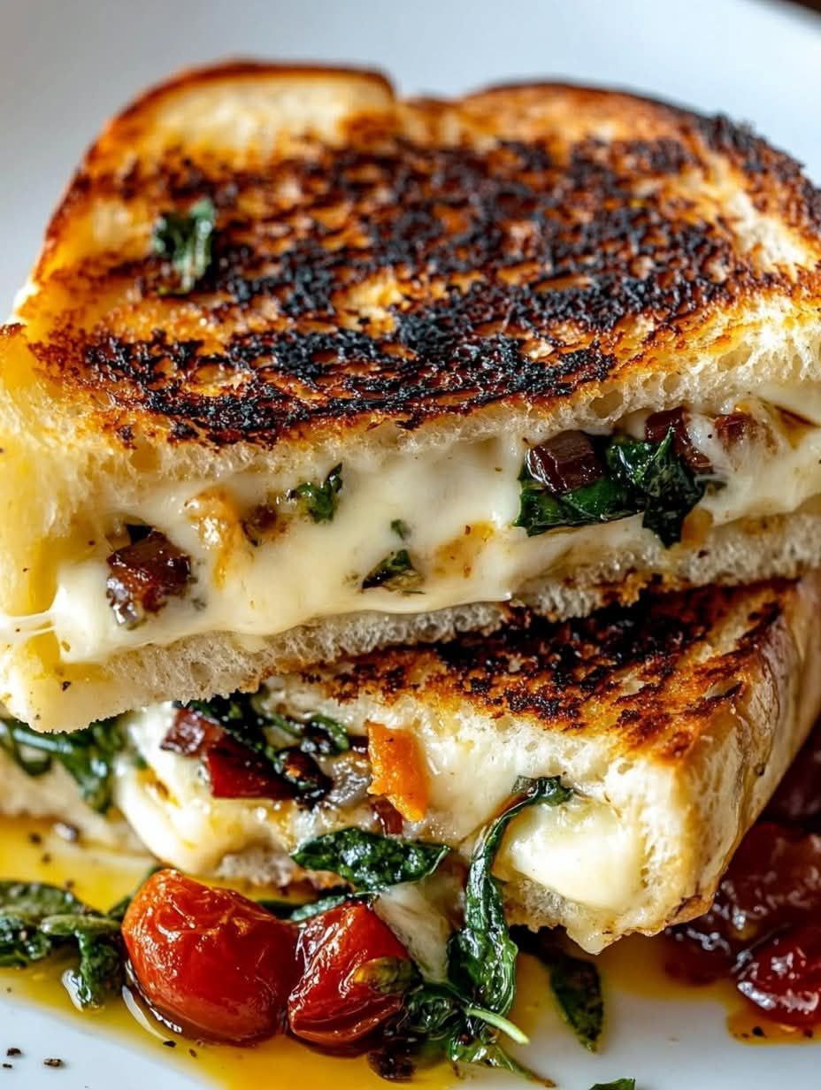 Mediterranean Grilled Cheese Sandwich