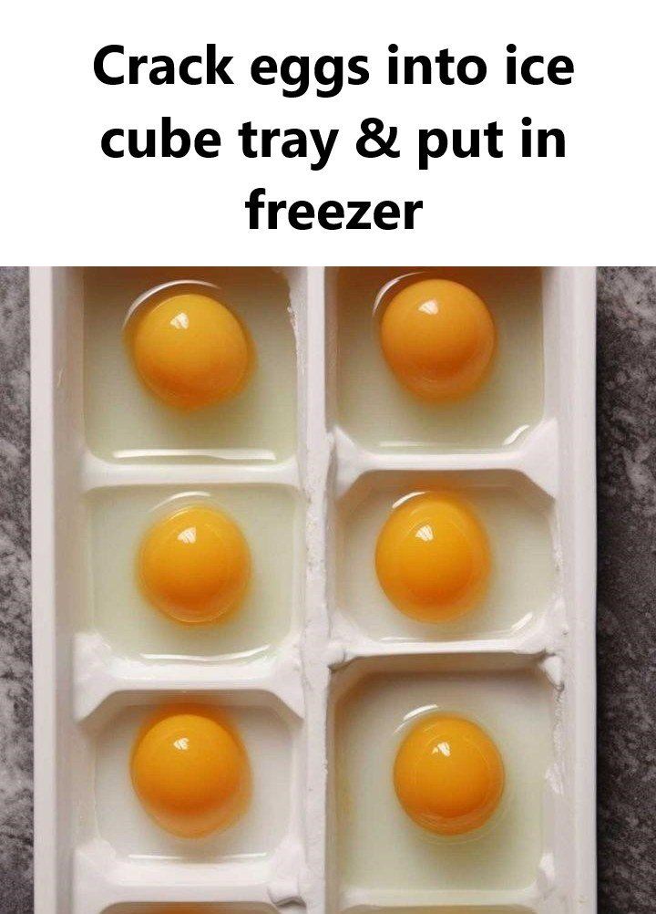 Crack Eggs into an Ice Cube Tray & Freeze Them: Here’s Why