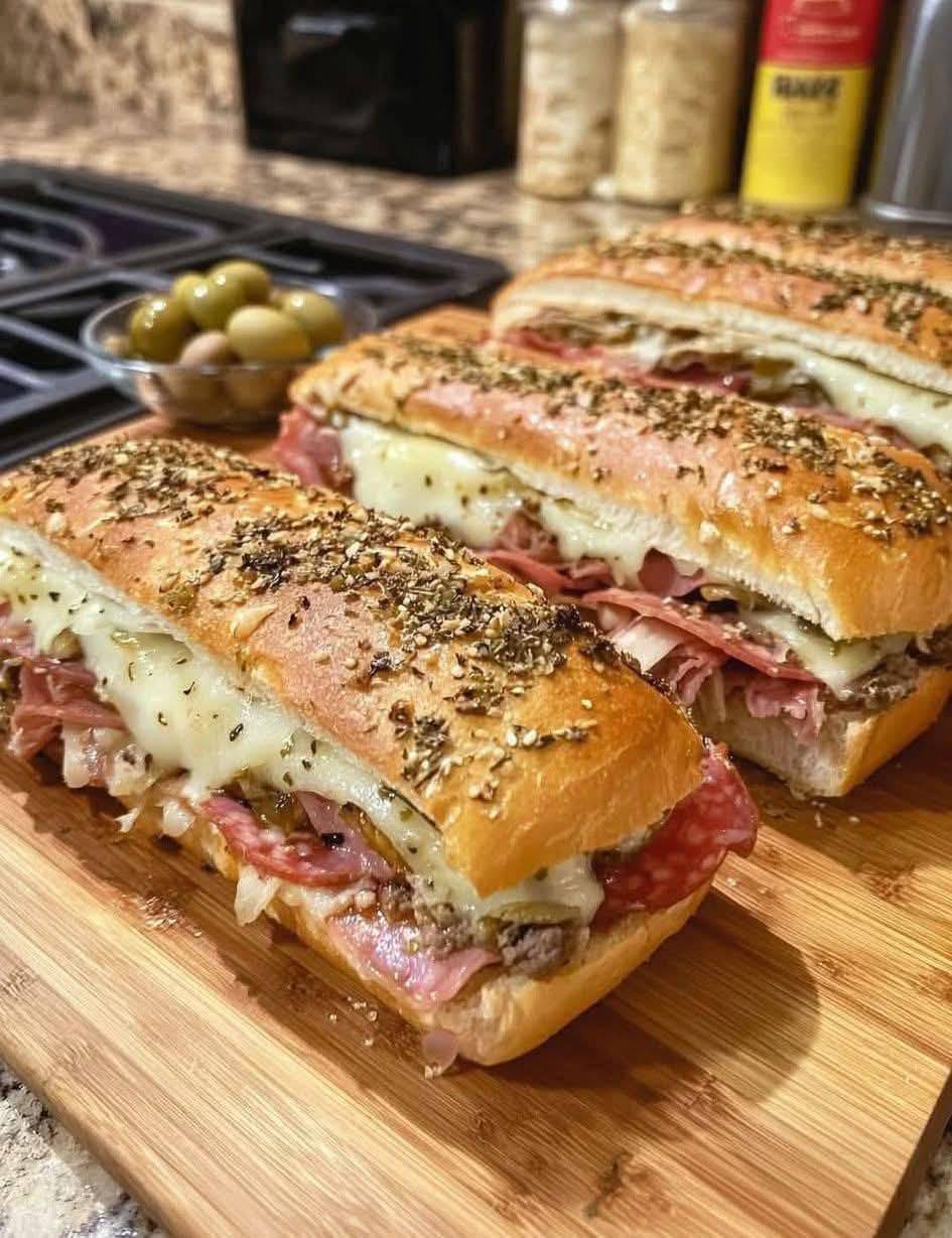 Giant Muffaletta Italian Sandwich