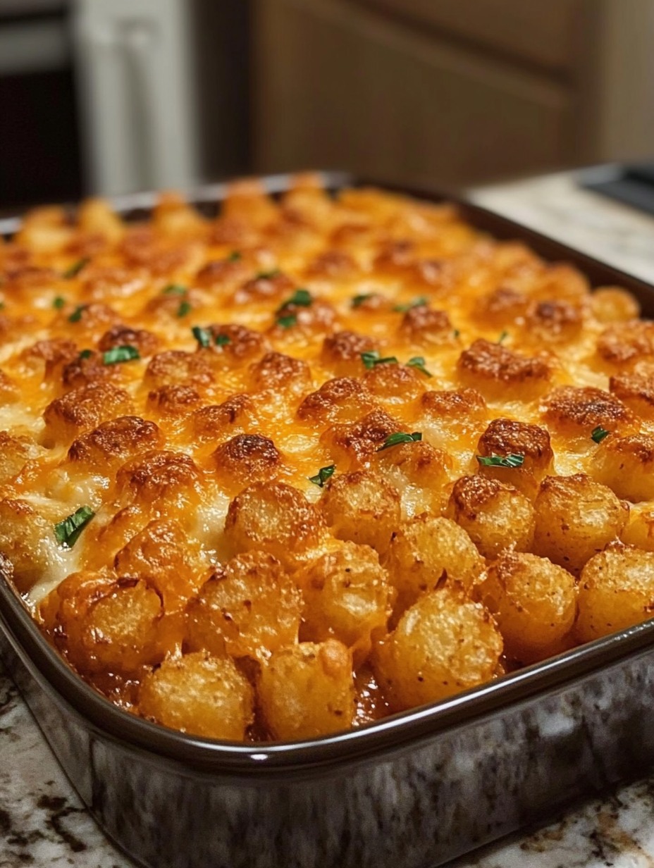 Chicken Bacon Ranch Tater Tot Casserole