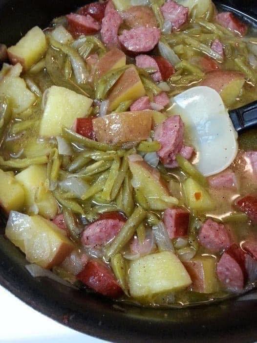 Best Crockpot Ham, Green Beans and PotatoesnRecipe