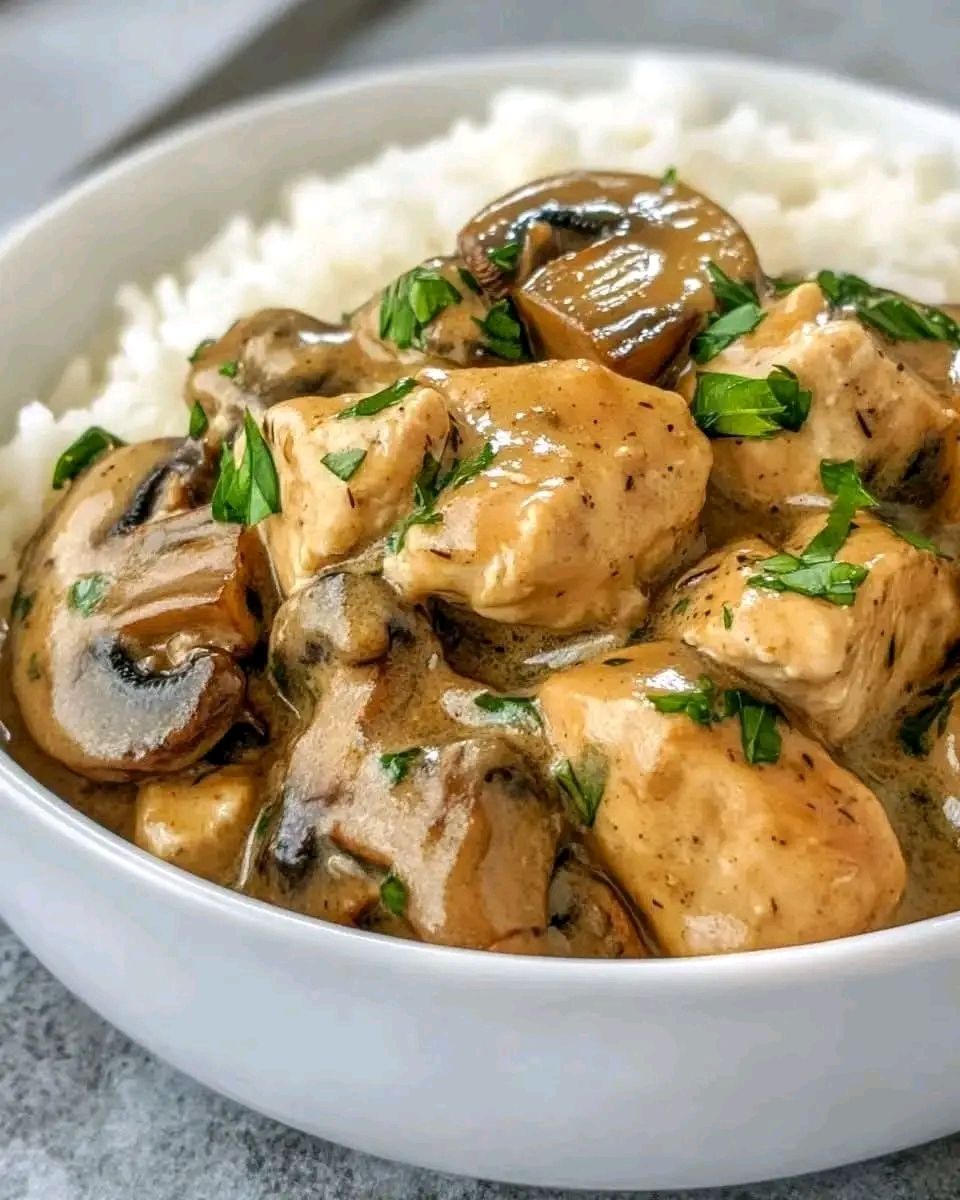 Creamy Garlic Mushroom Chicken