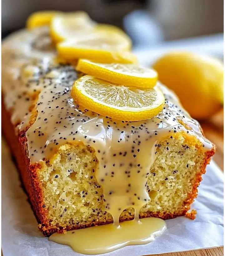 Lemon Poppy Seed Loaf with Lemon Glaze Recipe