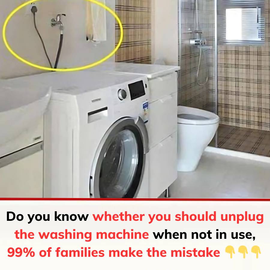 Should the washing machine be unplugged after use?