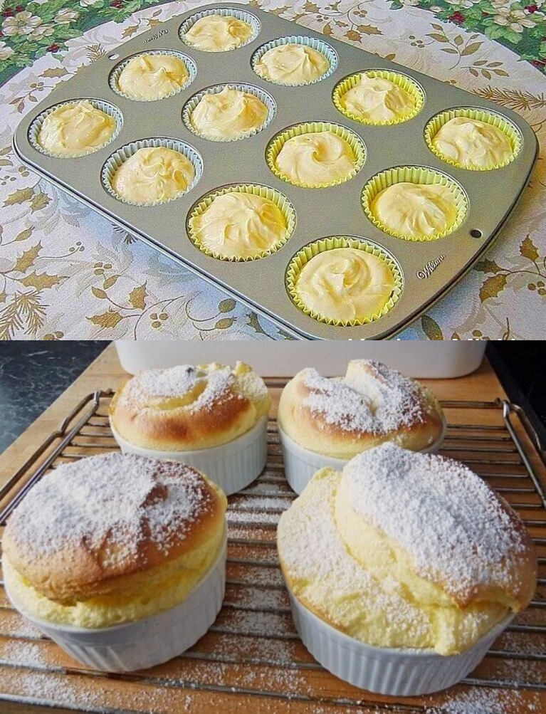 Grandma’s quark muffins with vanilla pudding, I’m in love with them!