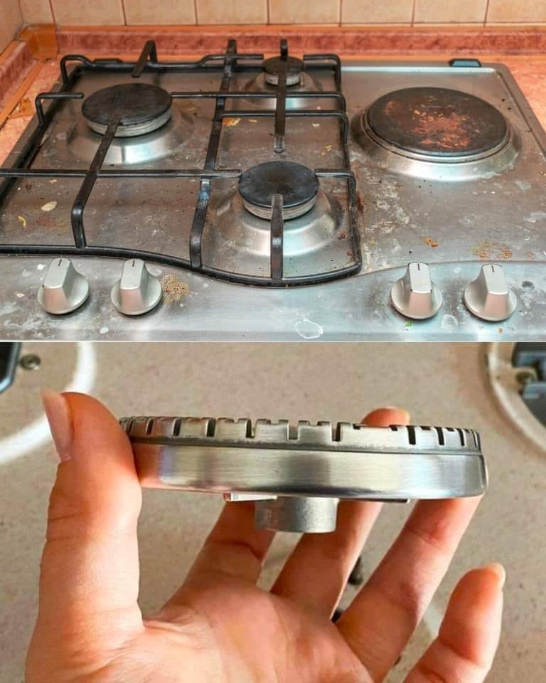 This way you can effortlessly degrease your kitchen burners and make them look like new again