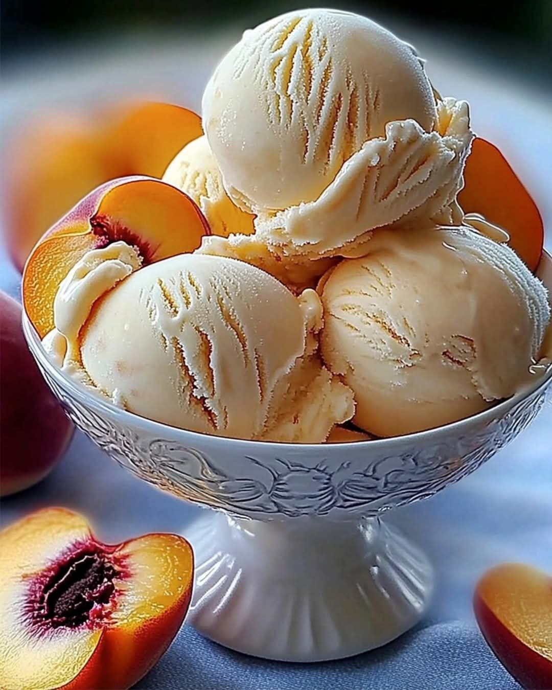 Creamy Homemade Peach Ice Cream A Sweet & Refreshing Treat!