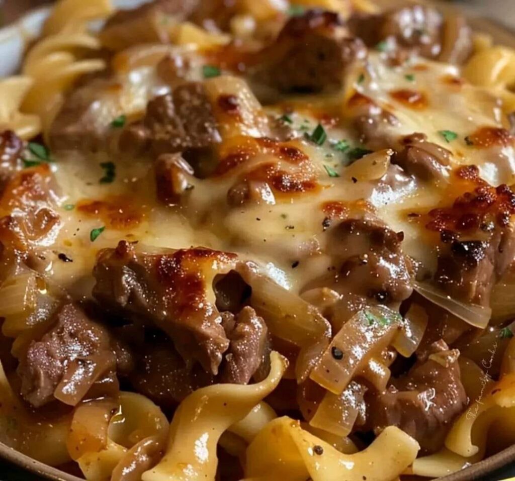 French Onion Beef and Noodles