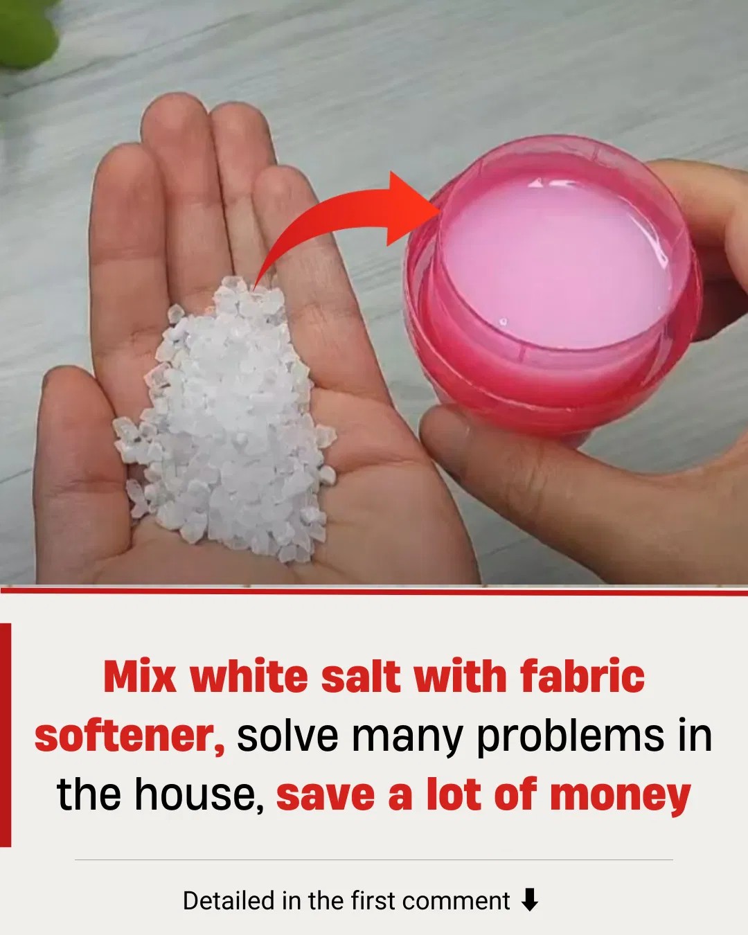 Mix white salt with fabric softener, solve many problems in the house, save a lot of money