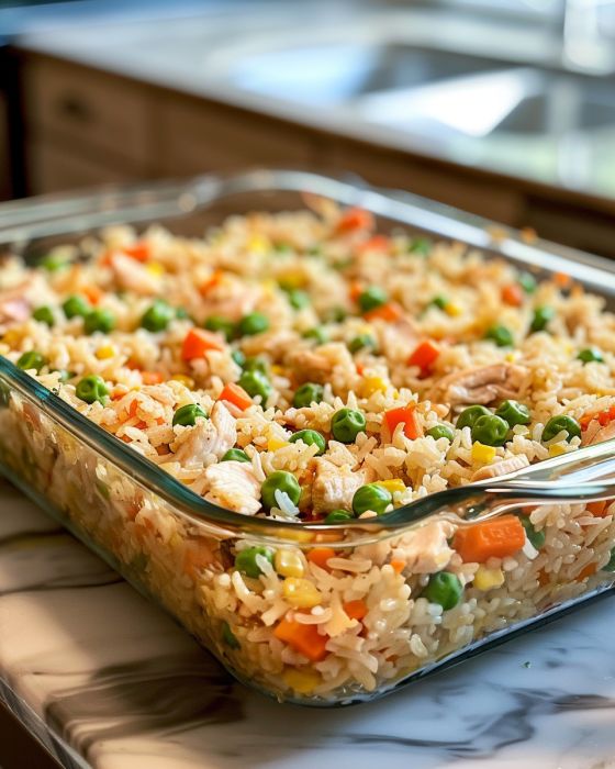 Dump & Bake Fried Rice