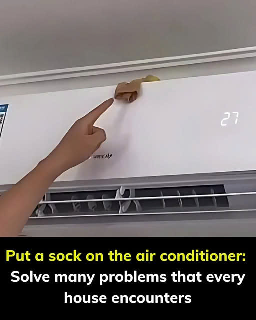 Put a sock on the air conditioner