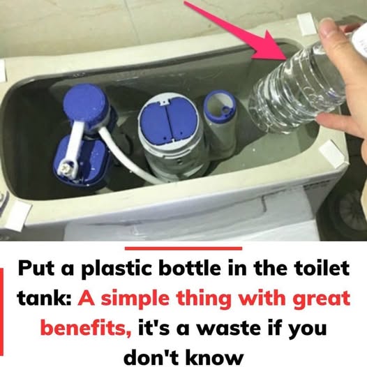 Put a plastic bottle in the toilet tank