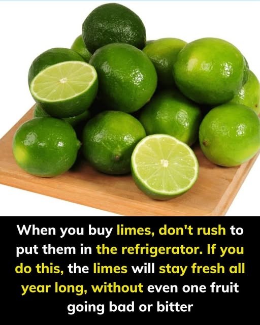 If you do this, the limes will stay fresh all year long