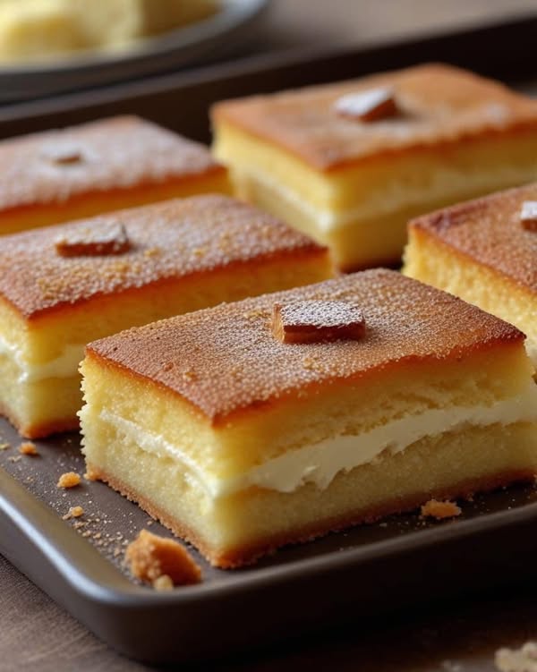 SEMOLINA CAKE WITH CREAM (BASBOUSA)