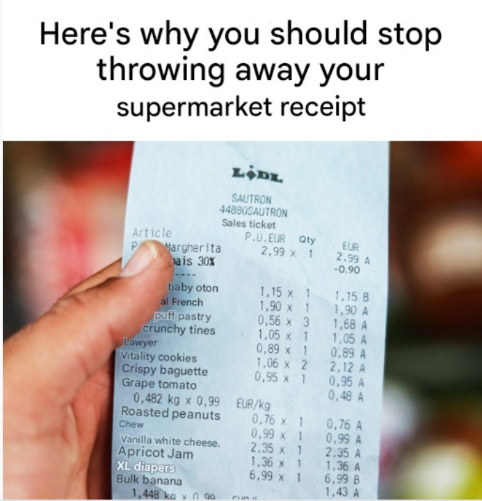 Find out why it is essential to always take your receipt at the supermarket