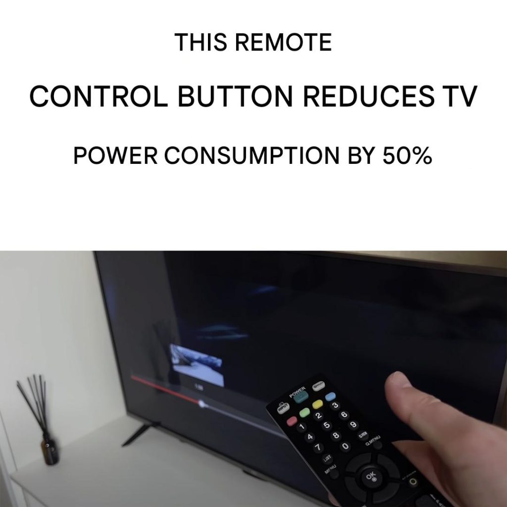 This remote control button reduces TV consumption by 50%