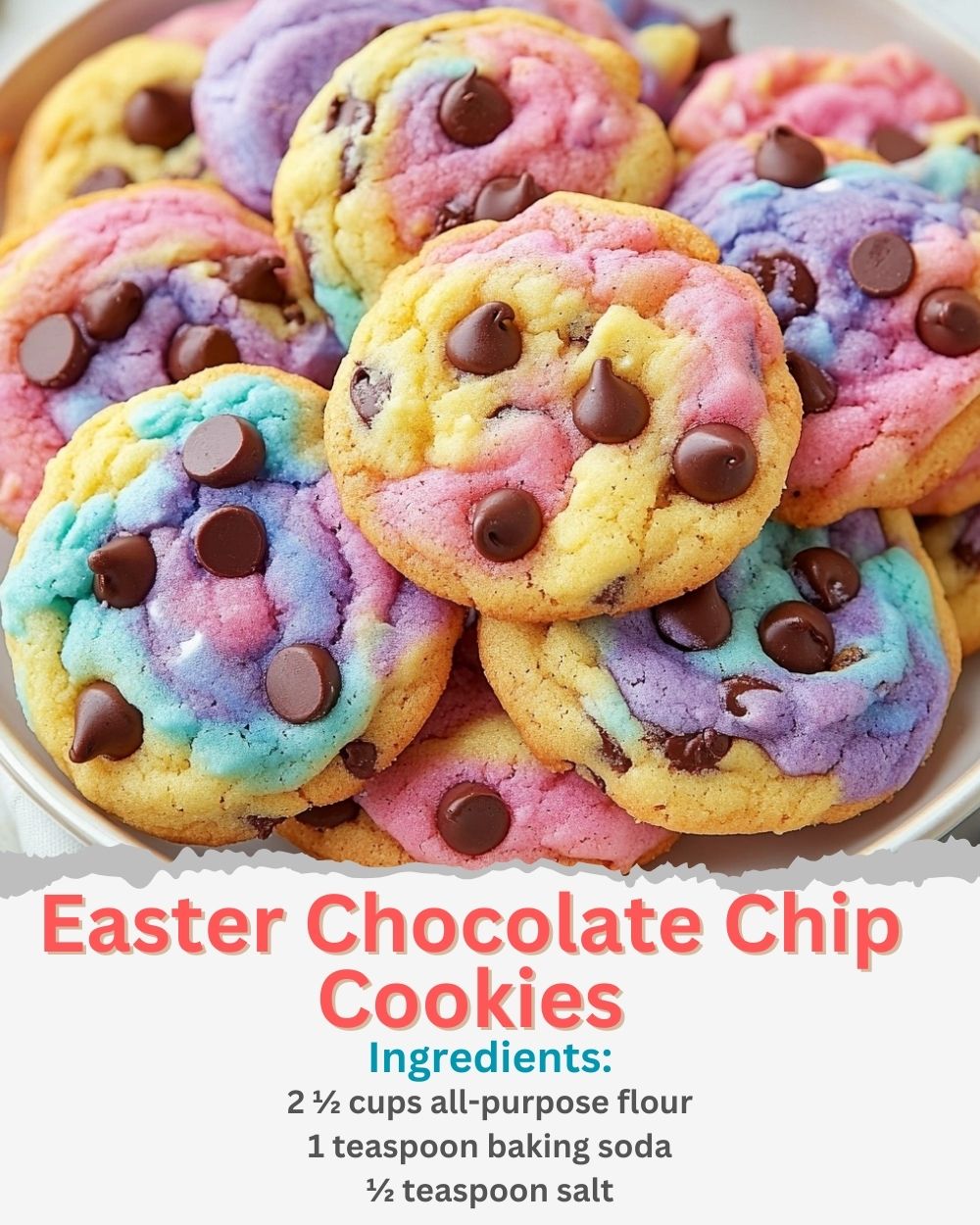 Easter Chocolate Chip Cookies