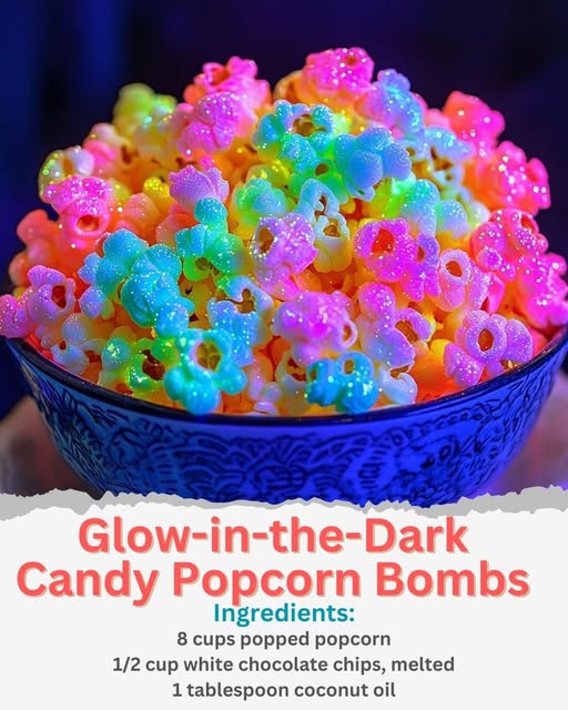 Glow-in-the-Dark Candy Popcorn Bombs