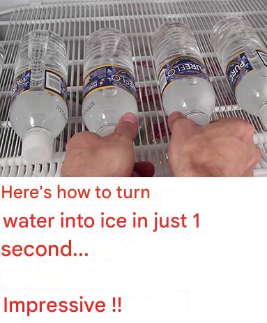 Here’s How To Turn Water Into Ice In Just 1 Second… Impressive!!