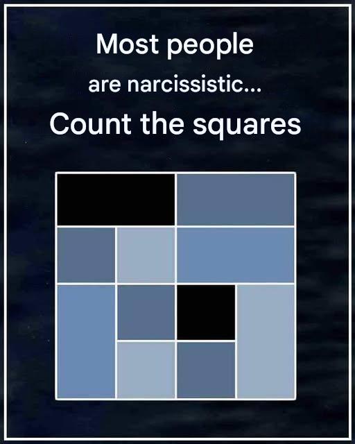 Most people are narcissists… Count the boxes