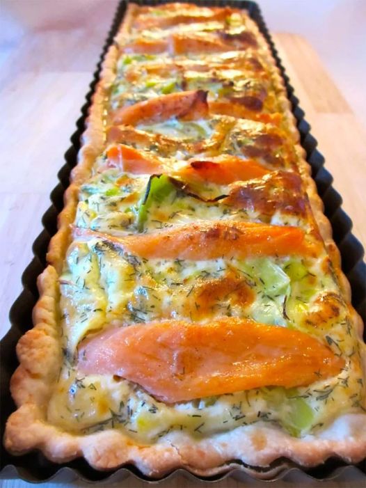 Leek and Smoked Salmon Quiche