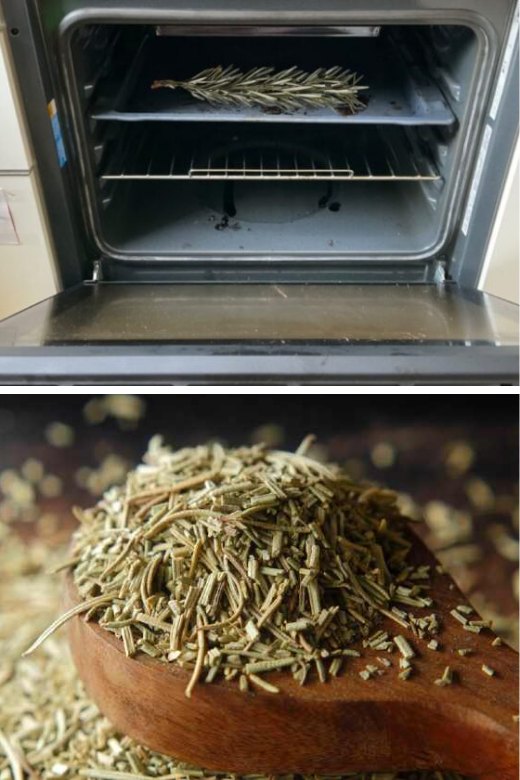 Put 1 sprig of rosemary in the oven and you will be surprised at what you notice after 10 minutes