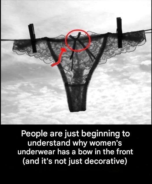 The usefulness of bows on women’s underwear leaves people speechless