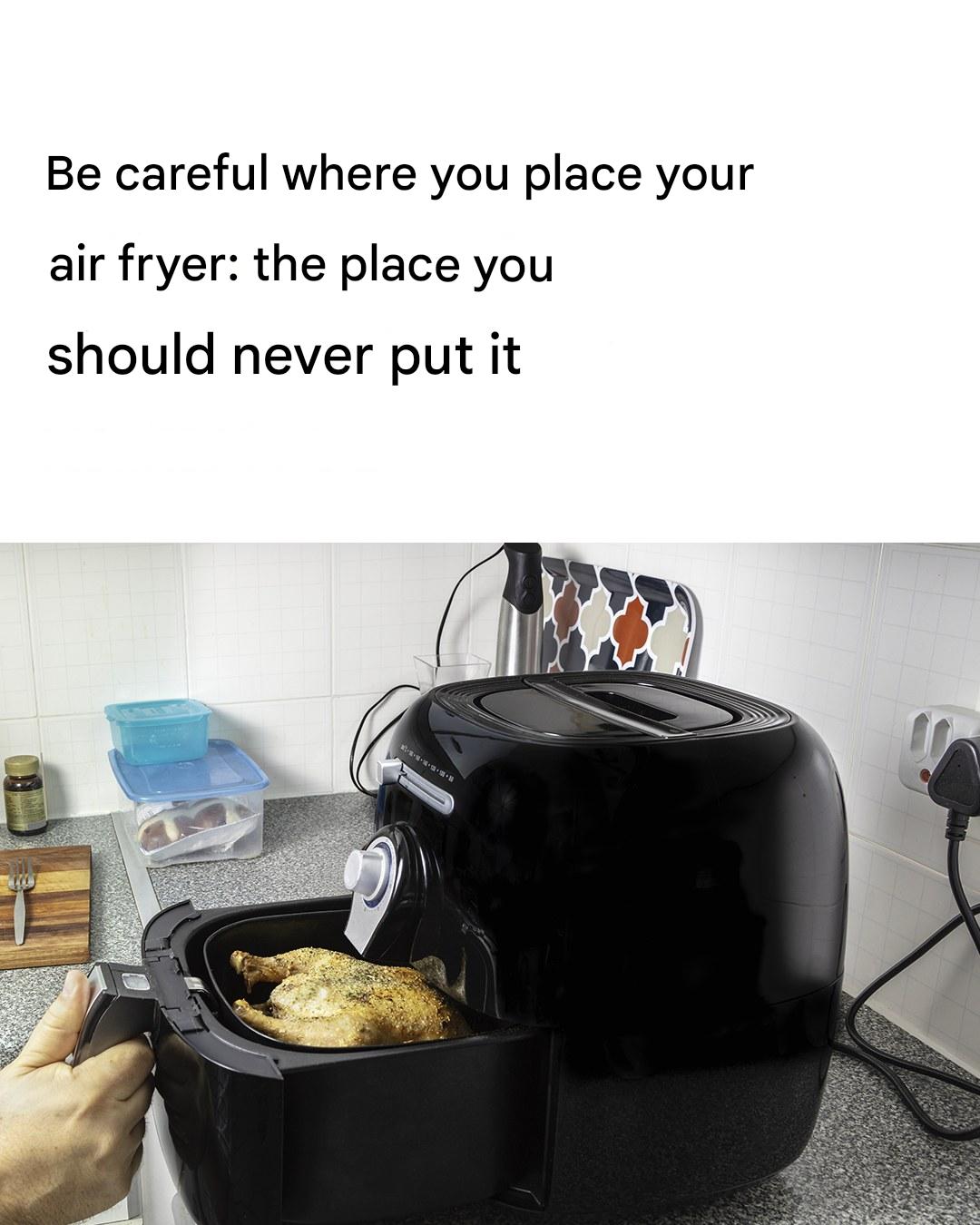 Dangerous places where you can’t put the deep fryer in the air: what to avoid to use it safely