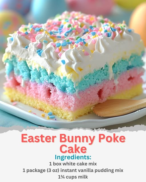 Easter Bunny Poke Cake