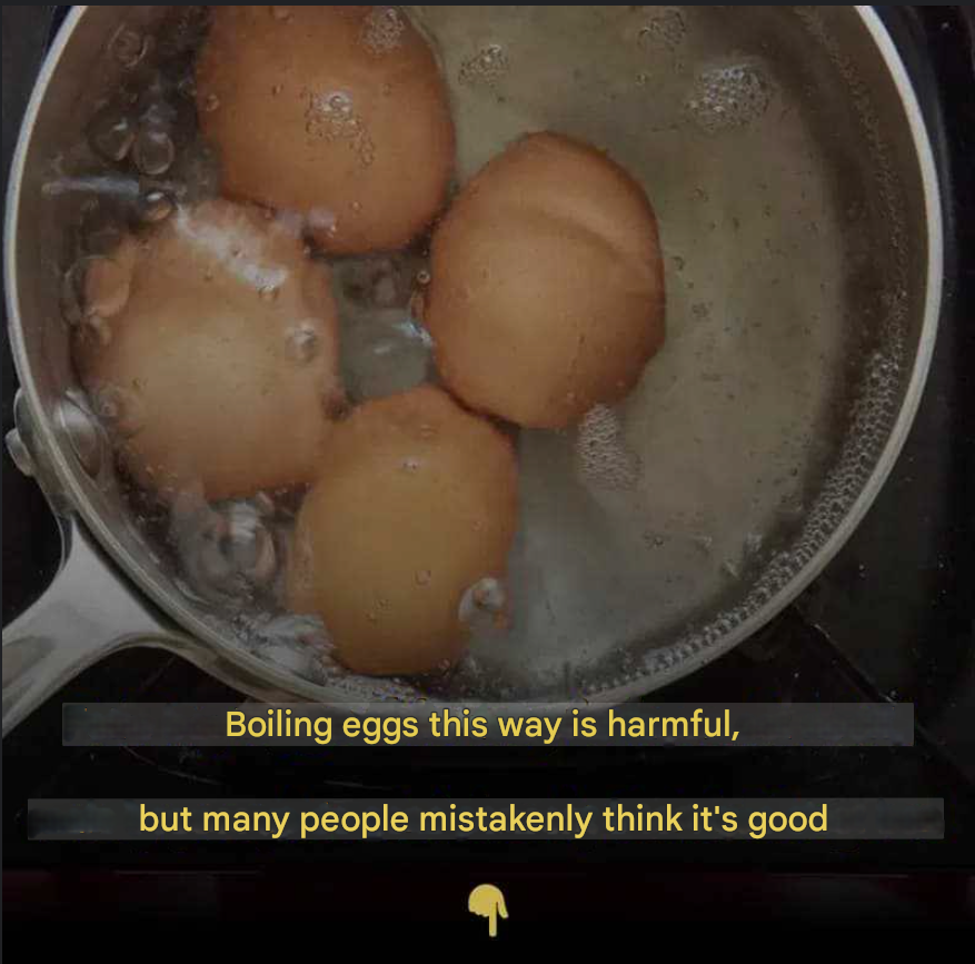 Don’t boil eggs like that anymore.