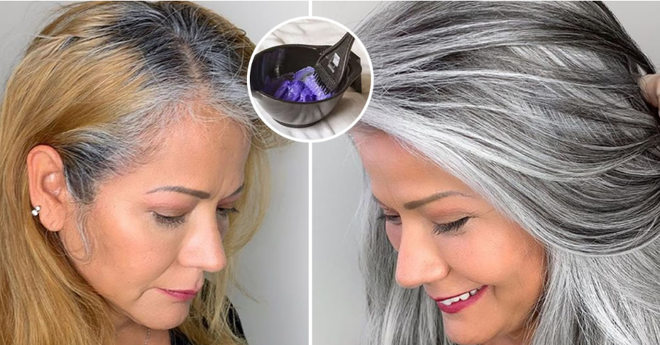 Anti-yellowing shampoo for gray hair: 2 ingredients are enough to even it out