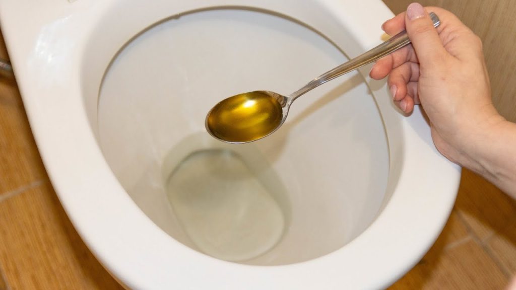 When leaving home, I pour a spoonful of vegetable oil into the toilet. A trick that will be useful to all women