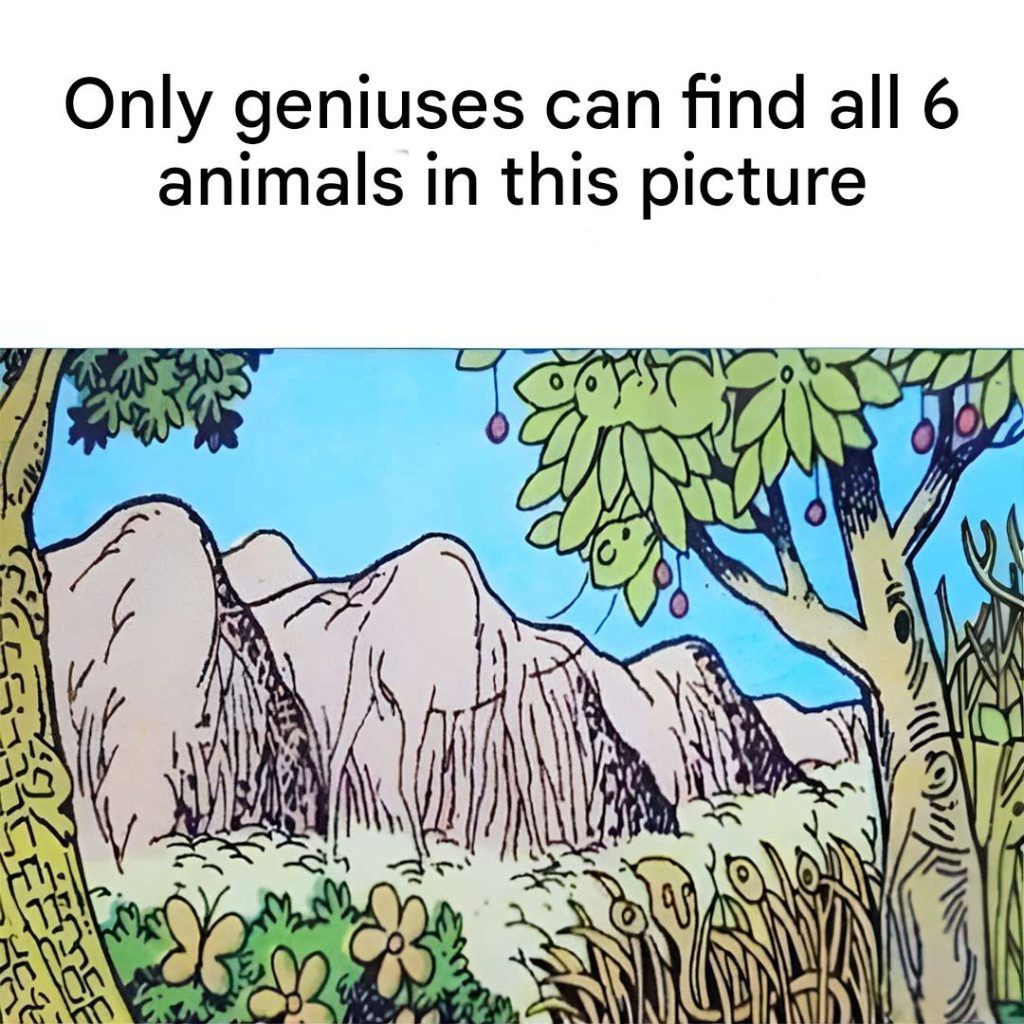 Can you find the 6 animals in the picture?