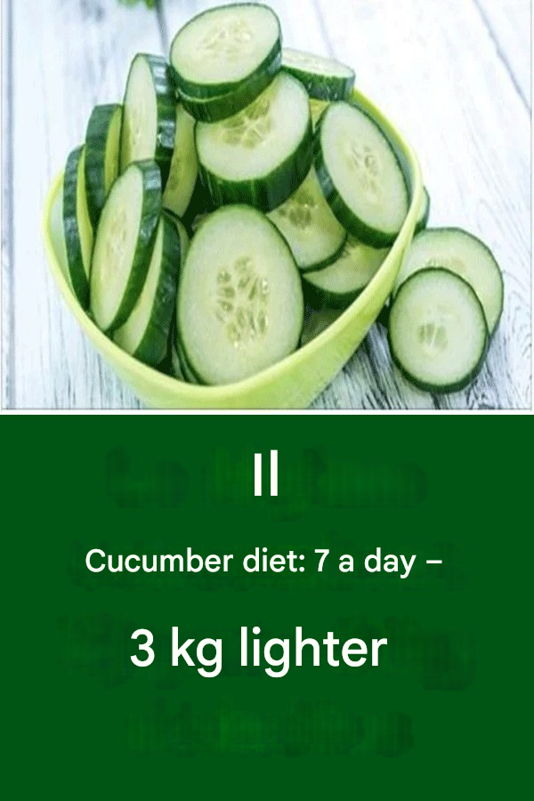 Cucumber and egg diet to lose 4 kg in 1 week