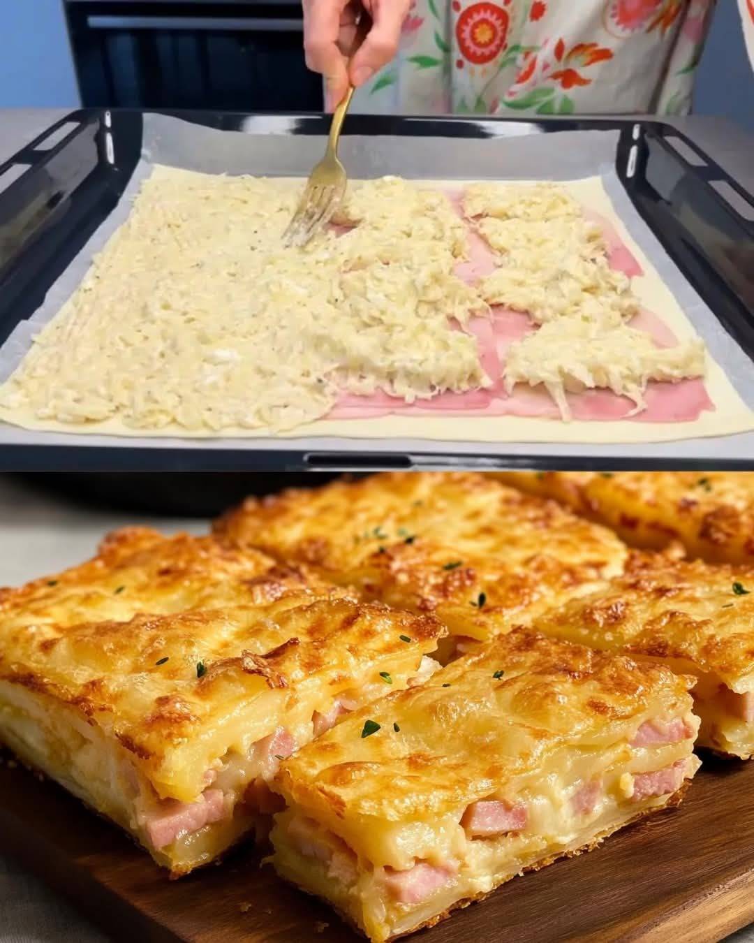 Cheesy Potato and Ham Puff Pastry Bake: A Comfort Food Classic