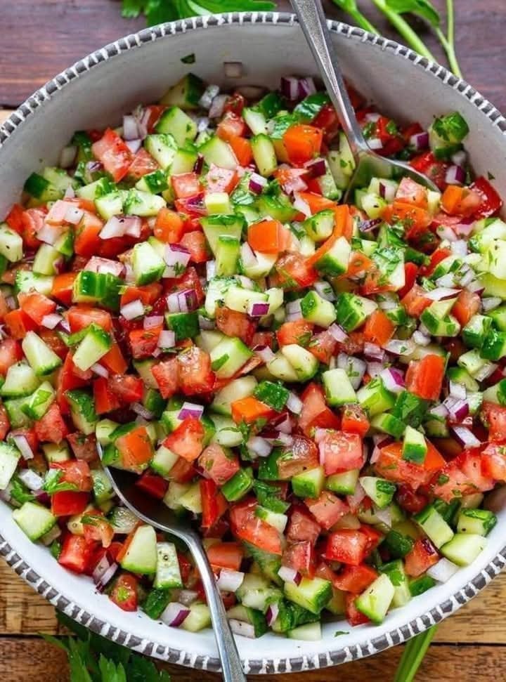 Mediterranean Cucumber and Tomato Salad