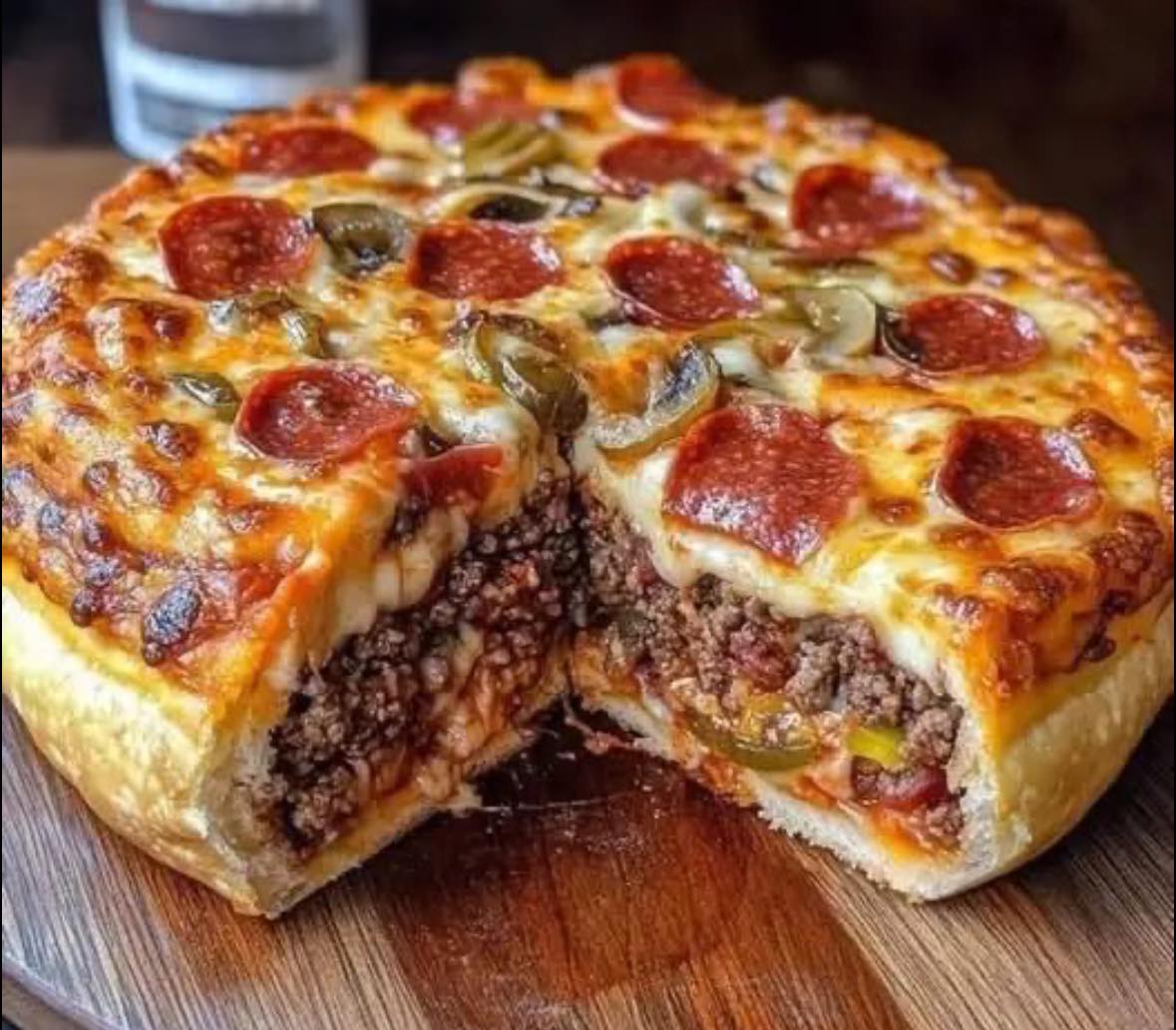 Stuffed Deep Dish Pizza Pie