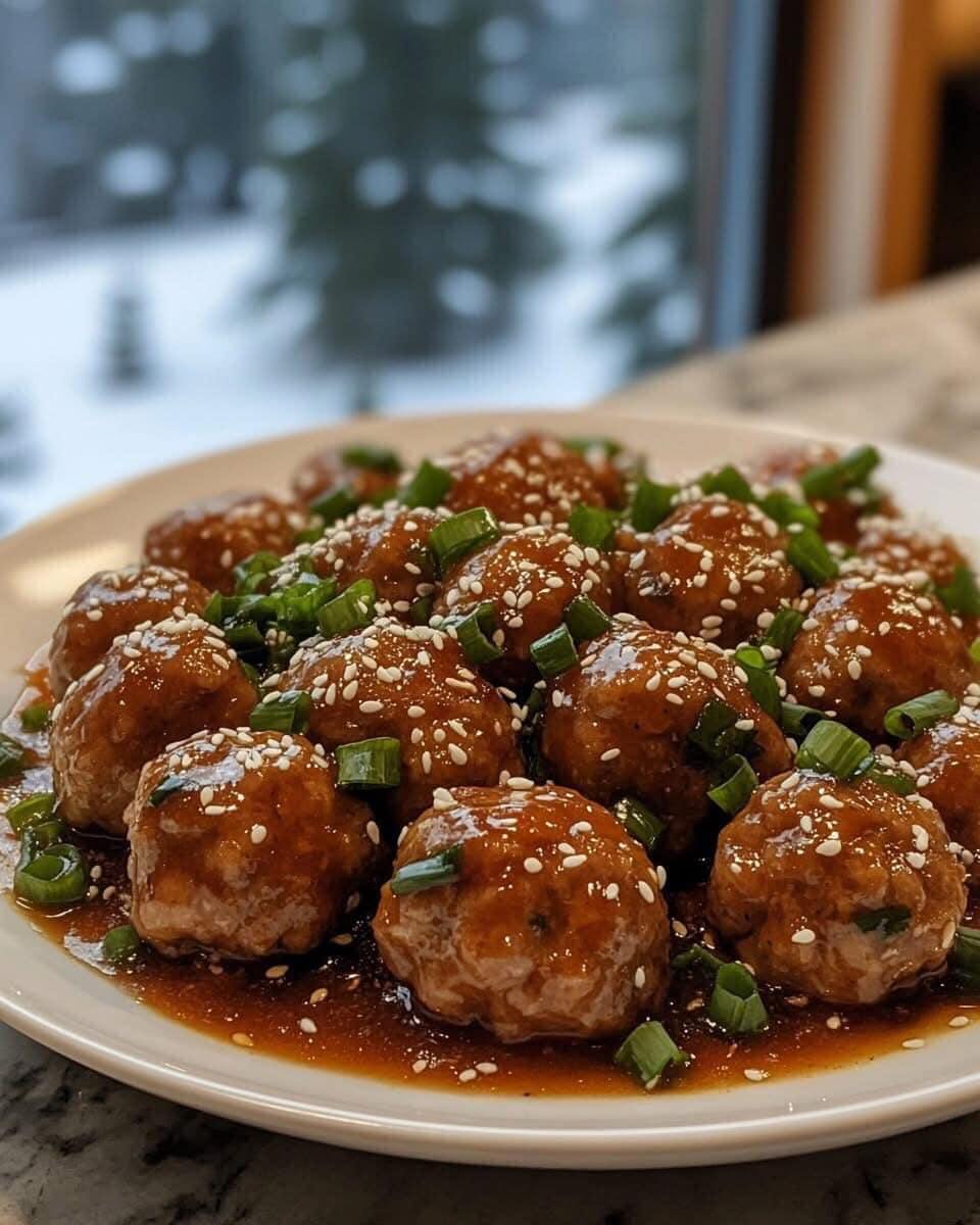 Chinese-Style Meatballs in Hoisin Sauce