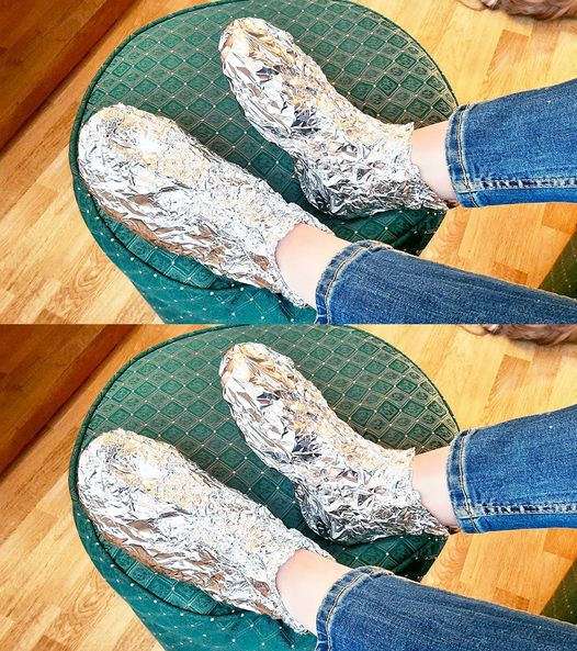 Why is it smart to wrap your feet in aluminum foil?