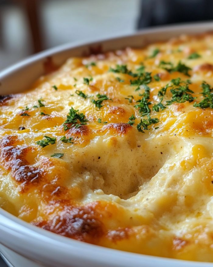 Cheesy Cheddar Corn Bake