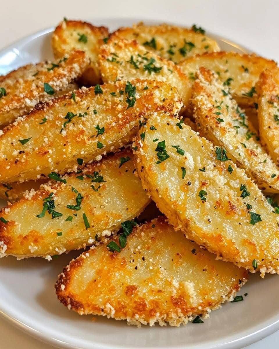 Baked Garlic Parmesan Potato Wedges: A Delicious and Healthy Snack