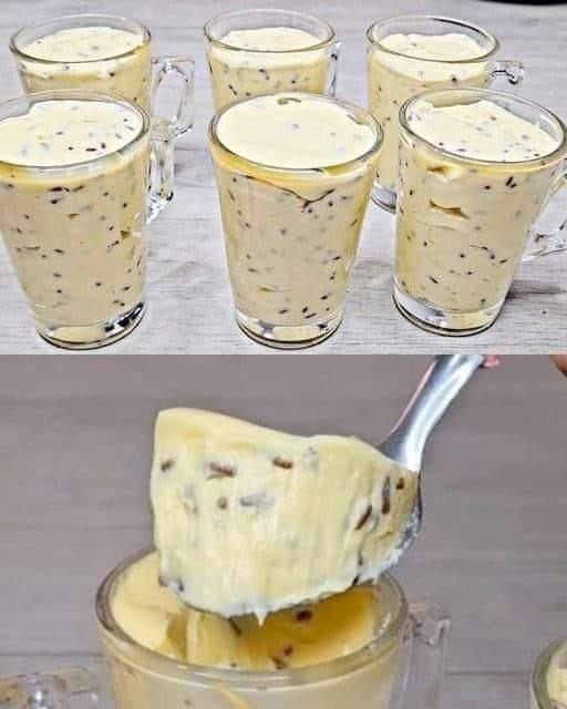 Simple creamy dessert: just blend it