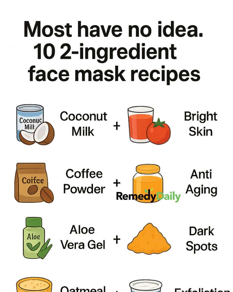 Most have no idea. 10 2-ingredient face mask recipes