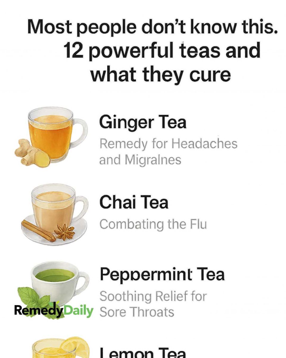 Most people don’t know this. 12 powerful teas and what they cure