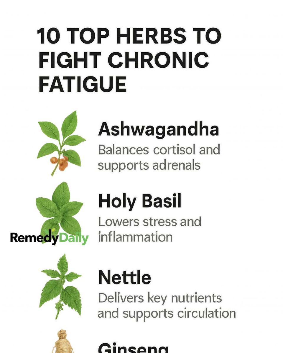 10 top herbs to fight chronic fatigue